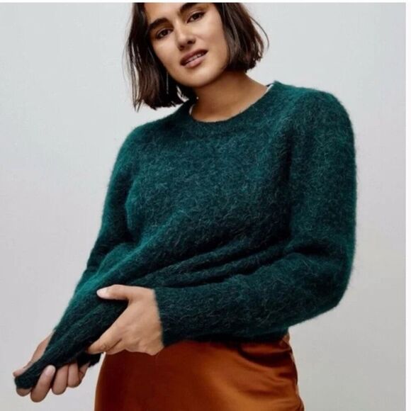 ✨Point Sur alpaca-blend crewneck emerald green sz xs sweater✨ - Picture 1 of 8